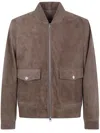 Michael Kors Bomber Jacket In Suede In Brown