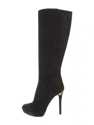 Pre-owned Michael Kors Suede Boots In Black