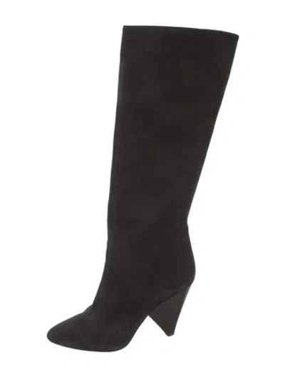 Pre-owned Michael Kors Suede Boots In Black