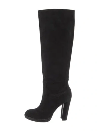Pre-owned Michael Kors Suede Boots In Black