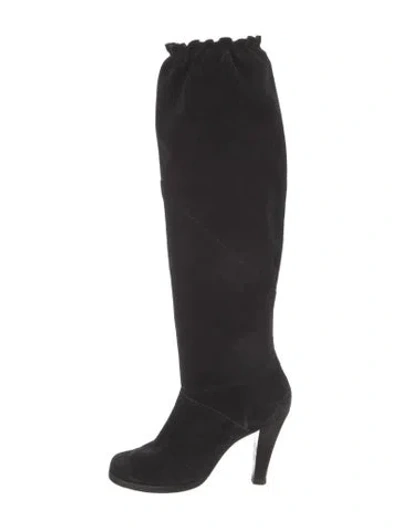 Pre-owned Michael Kors Suede Boots In Black