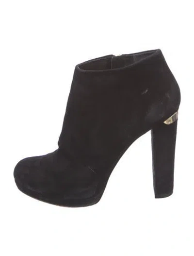 Pre-owned Michael Kors Suede Boots In Black
