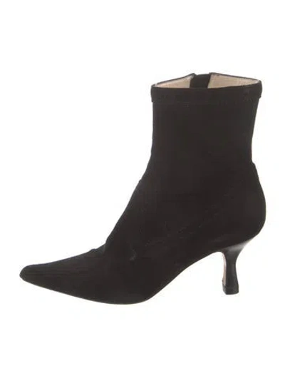 Pre-owned Michael Kors Suede Boots In Black