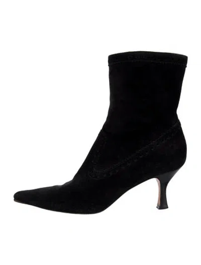 Pre-owned Michael Kors Suede Boots In Black