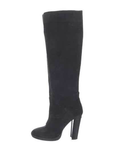 Pre-owned Michael Kors Suede Boots In Black