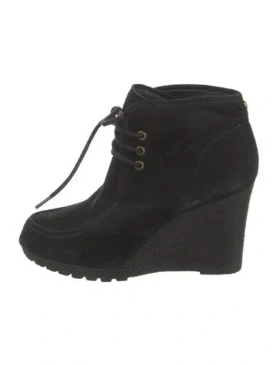 Pre-owned Michael Kors Suede Boots In Black