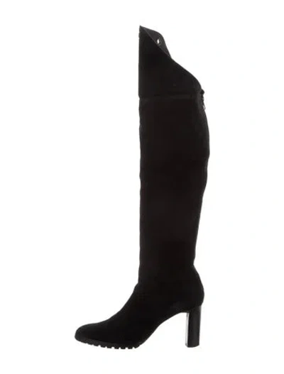 Pre-owned Michael Kors Suede Boots In Black