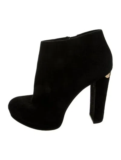 Pre-owned Michael Kors Suede Boots In Black