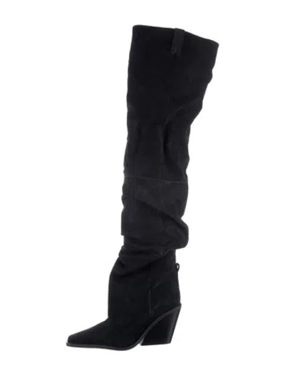 Pre-owned Michael Kors Suede Boots In Black
