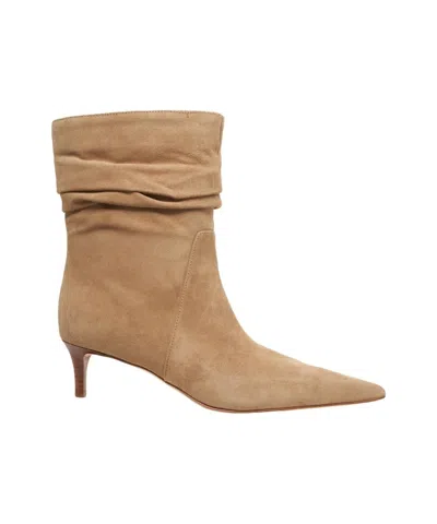 Michael Kors Suede Boots In Brown