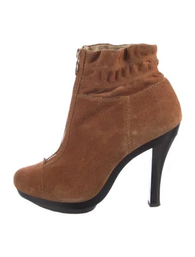 Pre-owned Michael Kors Suede Boots In Brown