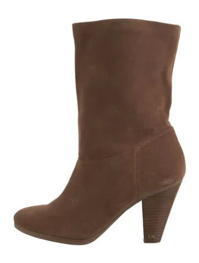 Pre-owned Michael Kors Suede Boots In Brown
