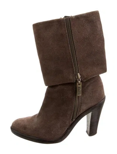 Pre-owned Michael Kors Suede Boots In Brown