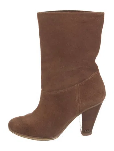 Pre-owned Michael Kors Suede Boots In Brown