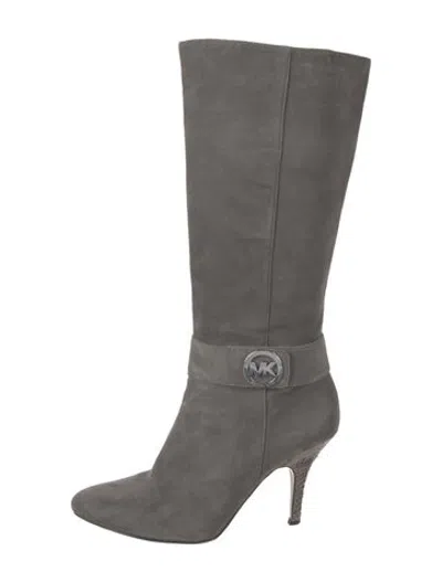 Pre-owned Michael Kors Suede Boots In Grey