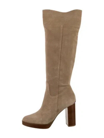 Pre-owned Michael Kors Suede Boots In Neutral