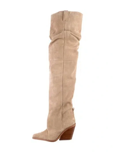 Pre-owned Michael Kors Suede Boots In Neutrals