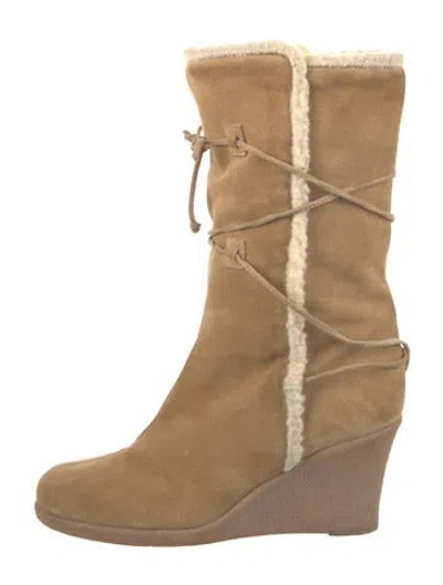 Pre-owned Michael Kors Suede Boots In Neutrals