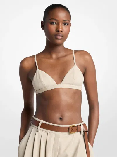 Michael Kors Suede Bra Top In Natural In Neutral