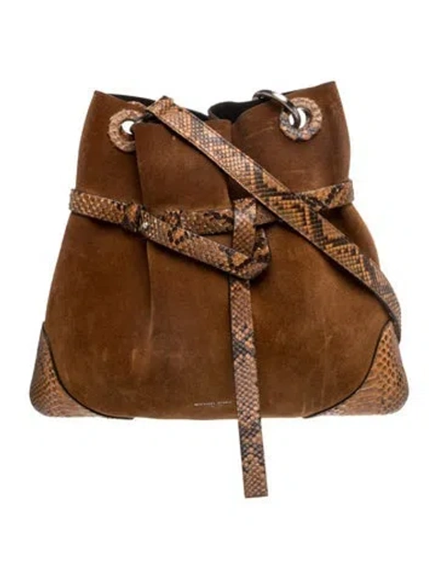 Pre-owned Michael Kors Suede Crossbody Bag In Brown