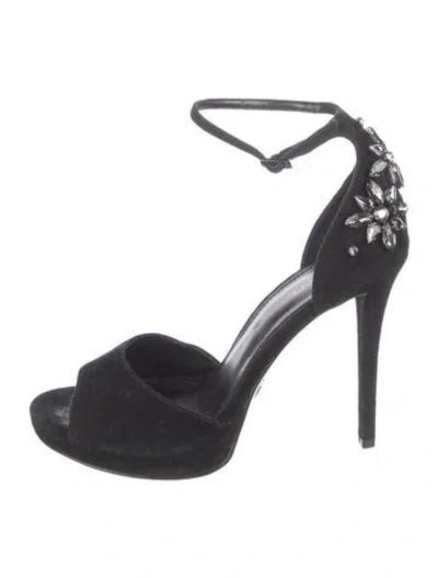 Pre-owned Michael Kors Suede D'orsay Pumps In Black