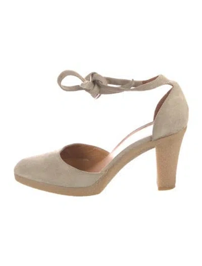 Pre-owned Michael Kors Suede D'orsay Pumps In Neutral