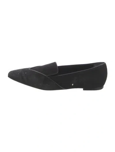 Pre-owned Michael Kors Suede Loafers In Black