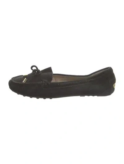 Pre-owned Michael Kors Suede Loafers In Black