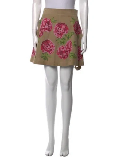 Pre-owned Michael Kors Suede Mini Skirt In Neutral