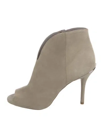 Pre-owned Michael Kors Suede Mules In Gray