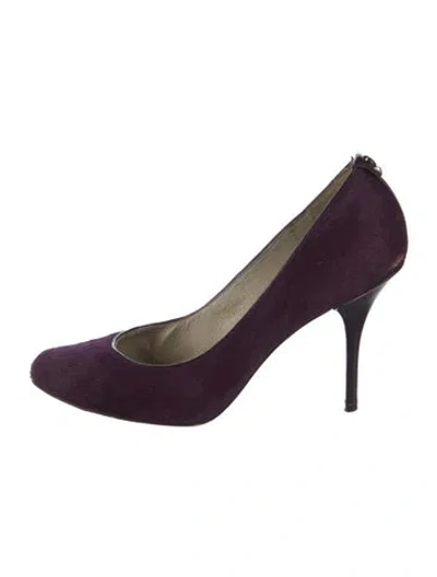 Pre-owned Michael Kors Suede Pumps In Purple