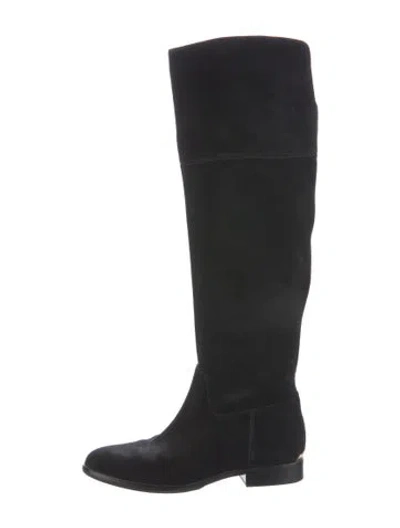 Pre-owned Michael Kors Suede Riding Boots In Black