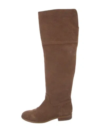 Pre-owned Michael Kors Suede Riding Boots In Brown