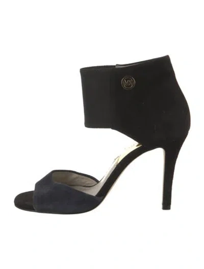 Pre-owned Michael Kors Suede Sandals In Black