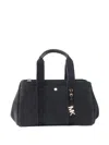 Michael Kors Suede Satchel Bag In Black