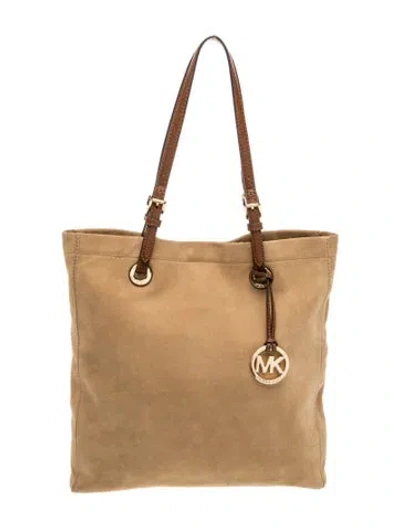 Pre-owned Michael Kors Suede Shoulder Bag In Brown