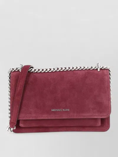 MICHAEL KORS SUEDE SHOULDER BAG CHAIN STRAP