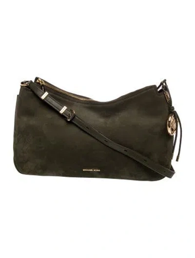 Pre-owned Michael Kors Suede Shoulder Bag In Green