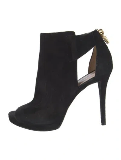 Pre-owned Michael Kors Suede Slingback Pumps In Black