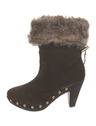 Pre-owned Michael Kors Suede Snow Boots In Brown