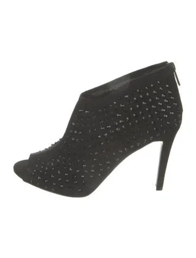 Pre-owned Michael Kors Suede Studded Accents Pumps In Black