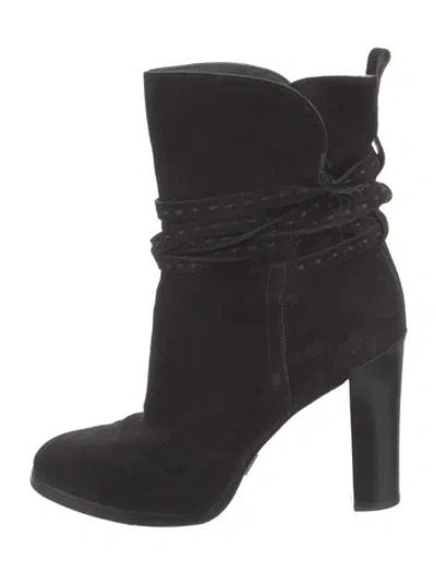 Pre-owned Michael Kors Suede Tassel Accents Boots In Black