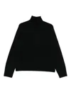 Michael Kors Black Wool Turtleneck Sweater  In Black