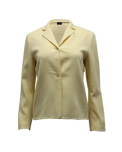 Michael Kors Suit Jacket In Yellow Wool In Green