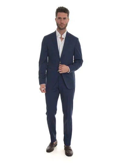 Michael Kors Suit With 2 Buttons In Medium Blue