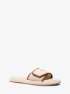 Michael Kors Suki Canvas Slide Sandal In Brown