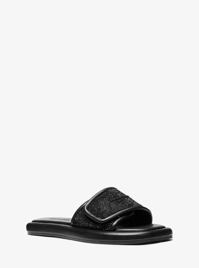 MICHAEL KORS SUKI EMBELLISHED SLIDE SANDAL