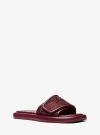 Michael Kors Suki Embellished Slide Sandal In Red