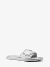 Michael Kors Suki Metallic Slide Sandal In Silver