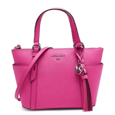 Michael Kors Sullivan Small Saffiano Leather Top-zip Tote Bag In Red